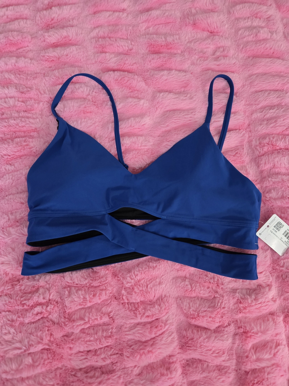 lululemon athletica Blue Strappy Wrap Sports Bra